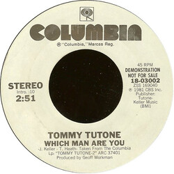 Tommy Tutone Which Man Are You USED VINYL 7INCH 45 RPM PROMO