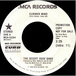 Desert Rose Band Summer Wind USED VINYL 7INCH 45 RPM PROMO
