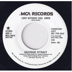 George Strait Love Without End, Amen USED VINYL 7INCH 45 RPM PROMO