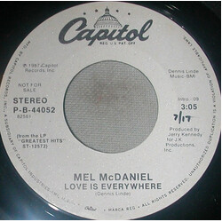 Mel McDaniel Love Is Everywhere USED VINYL 7INCH 45 RPM PROMO