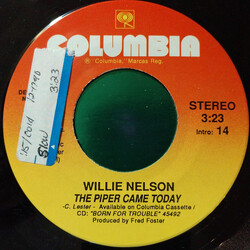 Willie Nelson The Piper Came Today USED VINYL 7INCH 45 RPM PROMO