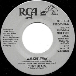 Clint Black Walkin' Away USED VINYL 7INCH 45 RPM PROMO