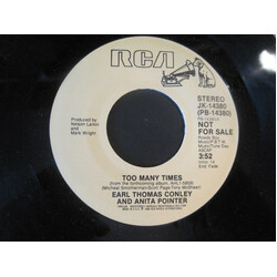 Earl Thomas Conley / Anita Pointer Too Many Times USED VINYL 7INCH 45 RPM PROMO STEREO