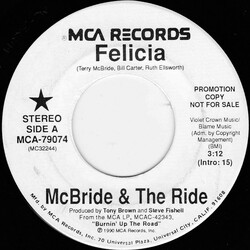 McBride & The Ride Felicia USED VINYL 7INCH PROMO
