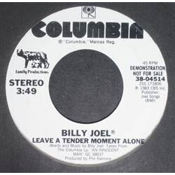 Billy Joel Leave A Tender Moment Alone USED VINYL 7INCH 45 RPM PROMO STYRENE STEREO