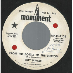 Billy Walker / The Tennessee Walkers From The Bottle To The Bottom USED VINYL 7INCH 45 RPM PROMO