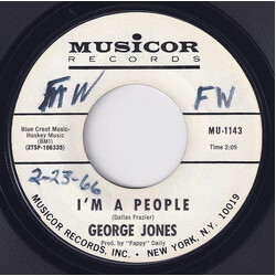 George Jones (2) I'm A People / I Woke Up From Dreaming USED VINYL 7INCH 45 RPM PROMO