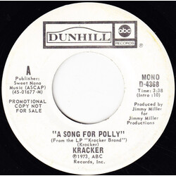 Kracker A Song For Polly USED VINYL 7INCH 45 RPM PROMO
