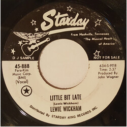 Lewie Wickham Little Bit Late USED VINYL 7INCH 45 RPM PROMO