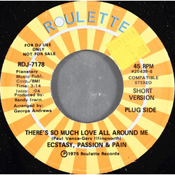 Ecstasy, Passion & Pain There's So Much Love All Around Me USED VINYL 7INCH 45 RPM PROMO STEREO