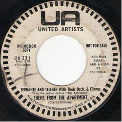 Ferrante & Teicher / Ferrante And Teicher Orchestra / Ferrante And Teicher Chorus Theme From The Apartment USED VINYL 45 RPM 7INCH PROMO