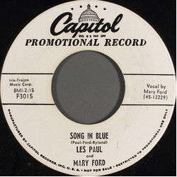 Les Paul & Mary Ford Song In Blue USED VINYL 7INCH 45 RPM PROMO