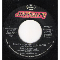 The Kendalls Thank God For The Radio USED VINYL 7INCH 45 RPM PROMO STEREO