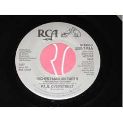 Paul Overstreet Richest Man On Earth USED VINYL 7INCH 45 RPM PROMO