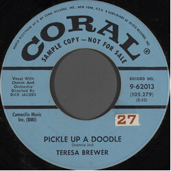 Teresa Brewer Pickle Up A Doodle USED VINYL 7INCH 45 RPM PROMO