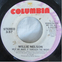 Willie Nelson Help Me Make It Through The Night USED VINYL 7INCH 45 RPM PROMO