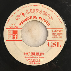 Tony Bennett Don't Tell Me Why (Pitie Senorita) USED VINYL 7INCH 45 RPM PROMO