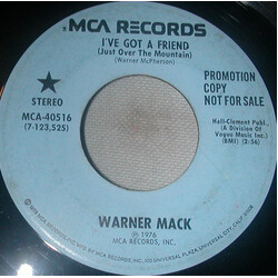Warner Mack I've Got A Friend (Just Over The Mountain) USED VINYL 7INCH 45 RPM PROMO