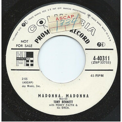 Tony Bennett Madonna, Madonna USED VINYL 7INCH 45 RPM PROMO