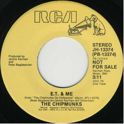 The Chipmunks E. T. & Me USED VINYL 7INCH PROMO