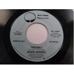 David Geddes Trouble USED VINYL 7INCH 45 RPM PROMO