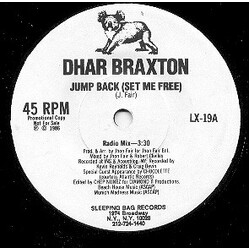 Dhar Braxton Jump Back (Set Me Free) USED VINYL 7INCH 45 RPM PROMO