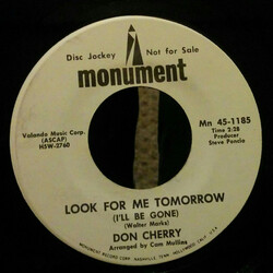 Don Cherry (2) Look For Me Tomorrow (I'll Be Gone)/Lilacs In The Winter USED VINYL 7INCH 45 RPM PROMO
