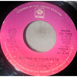 Phil Everly Words In Your Eyes USED VINYL 7INCH 45 RPM PROMO