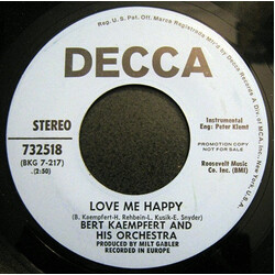 Bert Kaempfert & His Orchestra Love Me Happy / Games People Play USED VINYL 7INCH 45 RPM PROMO