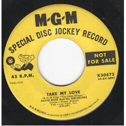 David Rose & His Orchestra Take My Love USED VINYL 7INCH 45 RPM PROMO