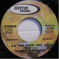Dionne Warwick The Good Life (Live From Paris) USED VINYL 7INCH 45 RPM PROMO