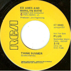 Ed Ames / Marilyn Maye Think Summer / You Do USED VINYL 7INCH 45 RPM PROMO MONO