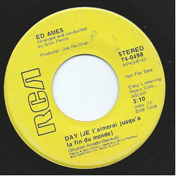 Ed Ames Day (Je T'aimerai Jusqu'a la Fin Du Monde) USED VINYL 7INCH PROMO