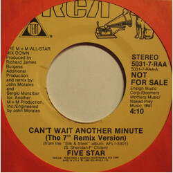 Five Star Can't Wait Another MInute USED VINYL 7INCH 45 RPM PROMO
