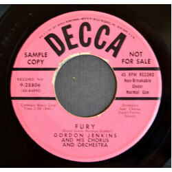 Gordon Jenkins And His Orchestra Fury / Afternoon Dream USED VINYL 7INCH 45 RPM PROMO