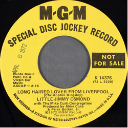 Little Jimmy Osmond Long Haired Lover From Liverpool USED VINYL 7INCH 45 RPM PROMO