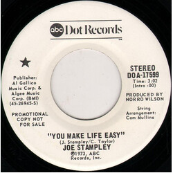 Joe Stampley You Make Life Easy USED VINYL 7INCH 45 RPM PROMO