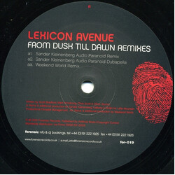 Lexicon Avenue From Dusk Till Dawn (Remixes) USED VINYL 12INCH 33 S RPM