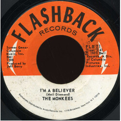 The Monkees I'm A Believer / Pleasant Valley Sunday USED VINYL 7INCH REISSUE 45 RPM SINGLE