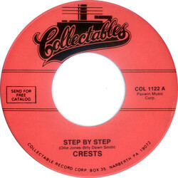 The Crests Step By Step USED VINYL 7INCH 45 RPM SINGLE REISSUE