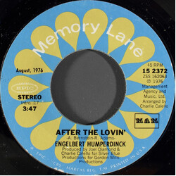 Engelbert Humperdinck After The Lovin' USED VINYL 7INCH 45 RPM SINGLE REISSUE