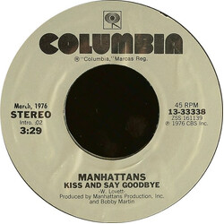 Manhattans Kiss And Say Goodbye / Hurt USED VINYL 7INCH SINGLE REISSUE 45 RPM