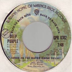Deep Purple Smoke On The Water (Edited Version) USED VINYL 7INCH SINGLE 45 RPM REISSUE