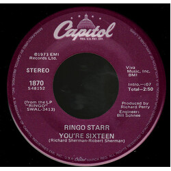 Ringo Starr You're Sixteen USED VINYL 7INCH SINGLE REISSUE STEREO