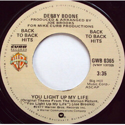 Debby Boone You Light Up My Life / Hasta Mañana USED VINYL 7INCH 45 RPM SINGLE REISSUE STEREO