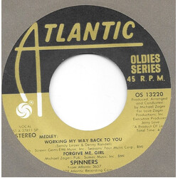 Spinners Medley: Working My Way Back To You / Forgive Me, Girl USED VINYL 7INCH 45 RPM SINGLE REISSUE
