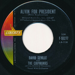 David Seville / The Chipmunks Alvin For President / Sack Time USED VINYL 7INCH 45 RPM SINGLE