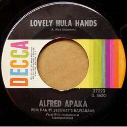 Alfred Apaka Lovely Hula Hands USED VINYL 7INCH 45 RPM SINGLE REPRESS