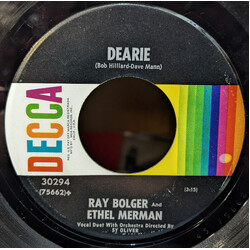 Ray Bolger / Ethel Merman Dearie USED VINYL 7INCH 45 RPM SINGLE REPRESS