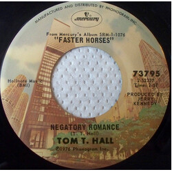 Tom T. Hall Negatory Romance USED VINYL 7INCH 45 RPM SINGLE